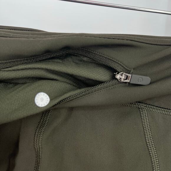 Lululemon Pace Rival Crop 22" Leggings Dark Olive Size 6 - Picture 5 of 7